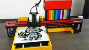 乐高打印机结合AI技术自动创作砖砌马赛克艺术品