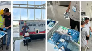 无人物流车化身防暑补给站 助力成都车展筹备显科技温度