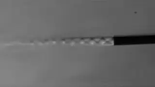 高速摄像机捕捉1马赫超音速喷射气流马赫环结构