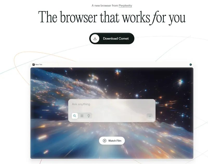 b6bfd540j00t3jj1h00amd000m800hkp 挑战谷歌 Chrome:Perplexity AI 浏览器 Comet 现宣布向所有用户免费开放,曾定价 200 美元 / 月