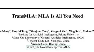 Multi-Head Latent Attention架构理论优势与TransMLA转换技术突破
