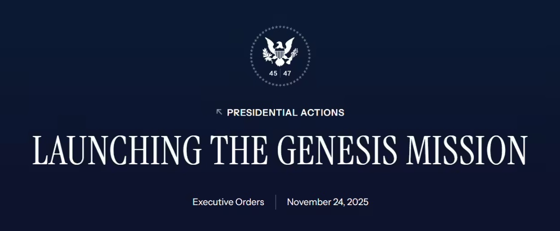 美国启动人工智能“创世纪计划”，称其紧迫性和雄心与“曼哈顿计划”相当